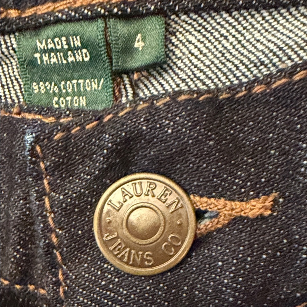 Lauren Ralph Lauren Dark Classic Bootcut Womens 4 Jeans Preppy - Picture 2 of 7